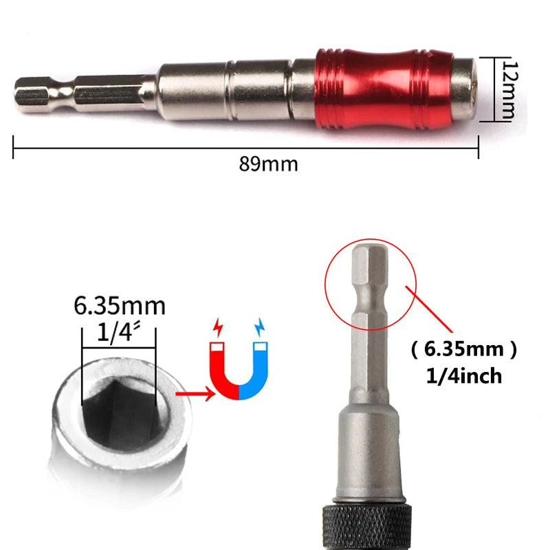 Magnetic Bit Extension Rod with Angle Function